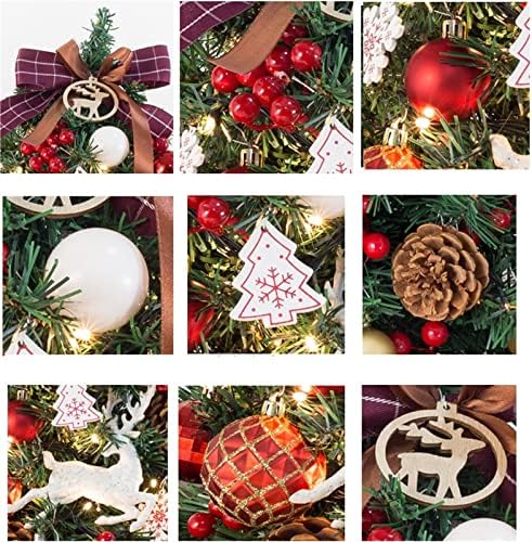 Изкуствена Мини-Коледна Елха Aetygh, 18-Инчовата Дъска Коледно Дърво, Мини Коледно Дърво със светлини и Украси, Украса