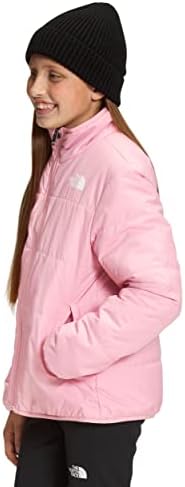 Утепленная яке за момичета THE NORTH FACE с Обратим принтом Mossbud Завъртете, Cameo Розов цвят, размер ХХ