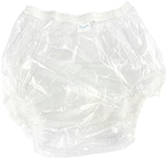 Пластмасови панталони Haian за възрастни при инконтиненция на урината, 3 опаковки (Среден размер, Прозрачно стъкло)