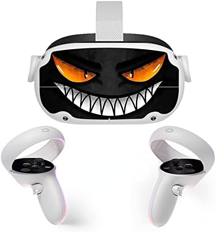 Стикер на кожата, PVC Стикери, Сладък Cartoony Калъф за Слушалки Quest 2 VR Controller Аксесоари (Черен)