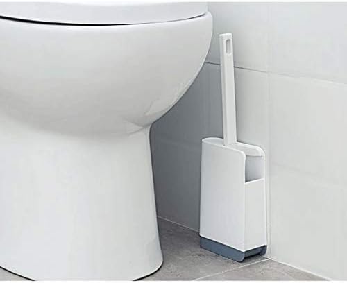 Компактна Пластмасова четка за тоалетна и държач за съхранение в Банята, Здрав, Дълбоко почистване (Боядисана)
