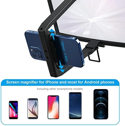 KnityMac ще Подобри качеството на гледане с помощта на 12-инчов екран лупи за телефон - Сгъваема 3D HD лупа за повечето