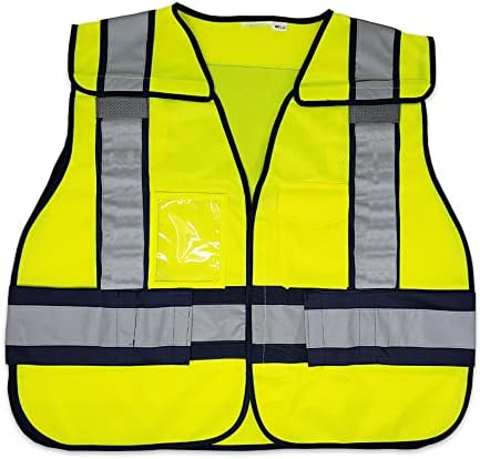 Отразяваща Жилетка за безопасност VIEWBRITE Клас 2 Лаймово-зелена - За печат на 5-Точков Отрывающийся Жълта Жилетка за безопасност