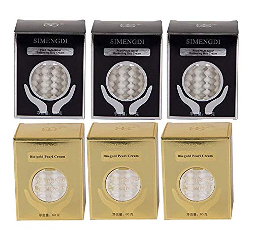 Набор от Simengdi 6 X Boxes (3X Био-Златна Перла крем и 3X Фитосеребряный дневен крем перла) Китайски Билков