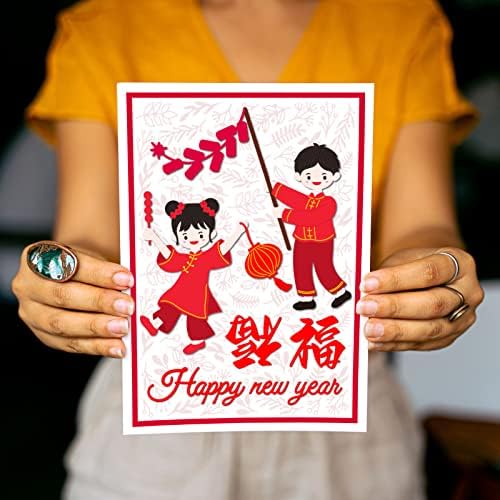 GLOBLAND Китайски честита Нова Година Режещи Удари Момчето Жена Щанцоване Китайски Фенер Фишеци Нарязани Листа Китайски