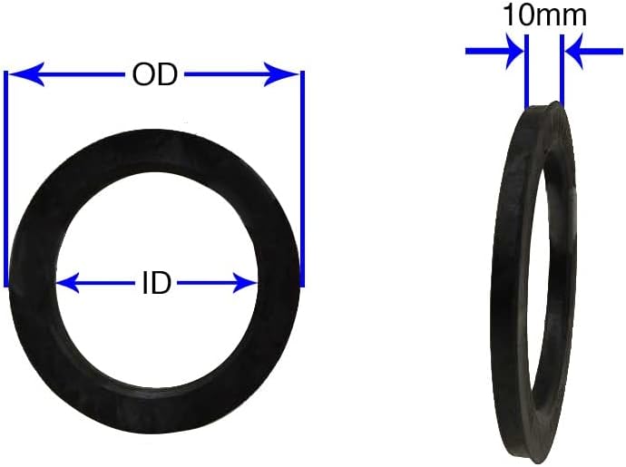 Джанти аксесоари Комплект части от 4-те центрирующих пръстените на главината с диаметър от 110 mm до 106,10 мм, черен