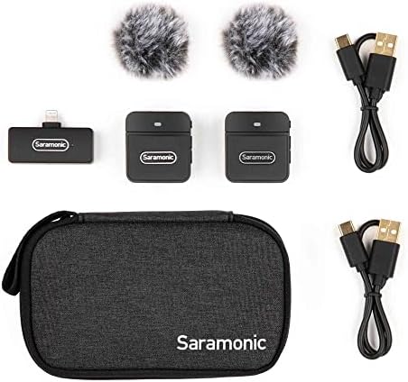 Безжична система Saramonic Blink 100 B4 TX + TX + RX за 2-ма души с микрофон 2,4 Ghz и двухканальным приемник Светкавица, устанавливаемым