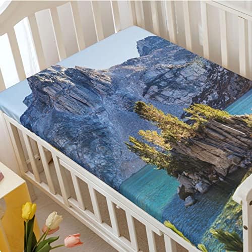 Чаршаф за бебешки легла с тематични планини, Стандартен Чаршаф за матрак за бебешко креватче, Чаршафи за матрак за деца
