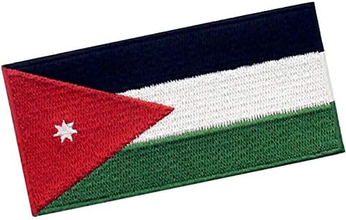 Нашивка с иорданским флага EmbTao, Бродирани Аппликацией Национален Морал, Пришитая Желязо към йорданската Эмблеме