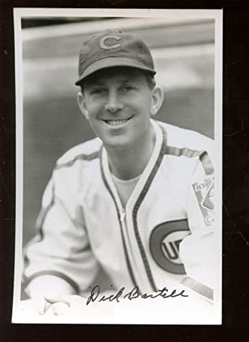 Оригиналната снимка на Джордж Бърк 4x6 с ПОДПИС на Дик Бартелла Чикаго Къбс с голограммой - Снимки на MLB с автограф