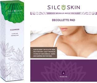 Silc Skin Decollete Pad + Почистващо средство за кожата на деколтето - Коригира и предотвратява появата на бръчки в горната