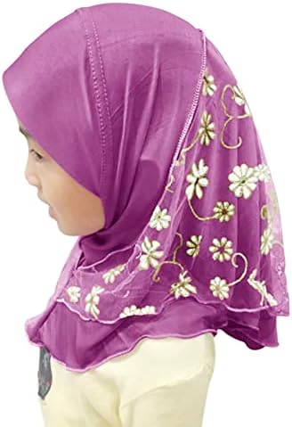 NICEYST/Коприна Мюсюлмански Химар-Хиджаб за момичета, забрадка с Цветен Модел, Арабски Шал, Шал, Обвиват шията,