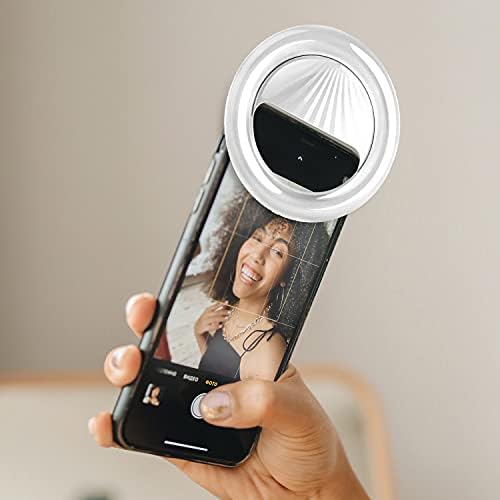 Лампа на пръстен с клипс Olixar - Студийно осветление - Околовръстен лампа за селфи - за смартфони, преносими