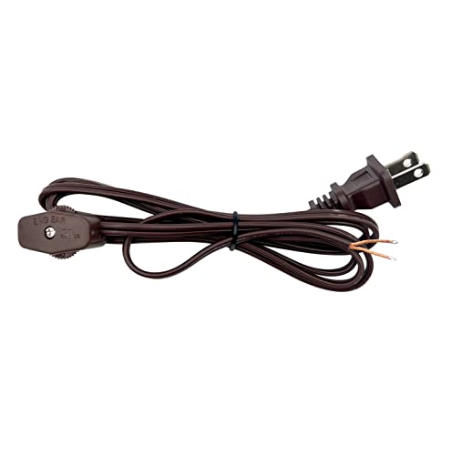 Сменяеми кабела National Artcraft® 6' Кафяв цвят с превключвател за включване / изключване и Зачищенными двата края (Pkg/1)