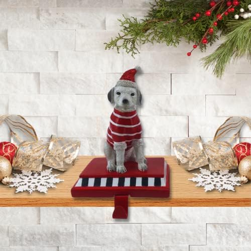 Удобен час 9 Закачалка за Отглеждане на кучета в Шапка от Полирезина, Коледна украса, Червен, Колекция за Зимните
