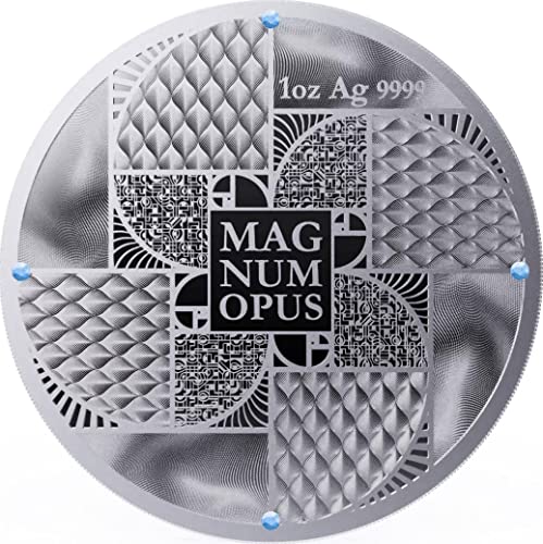 2023 DE Модерна Възпоменателна монета PowerCoin Magnum Opus Златното сечение 1 Унция Сребърна монета 2$ Ниуе 2023 Proof