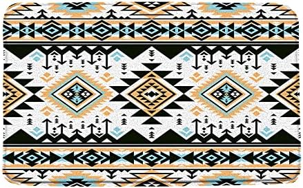Подложка за баня ацтеките Югозападна Местното Племе навахо, Американски Етнически Абстрактен Триъгълни Геометричен Ретро
