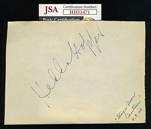 Хедда Хопър JSA Coa Подписа Страница Винтажного албум 1940 година Автограф
