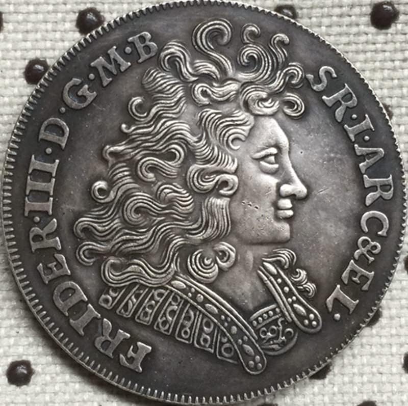 1695 Немски Медни Монети със сребърно покритие Антични Монети Събиране на Монети ръчно изработени подлежащи