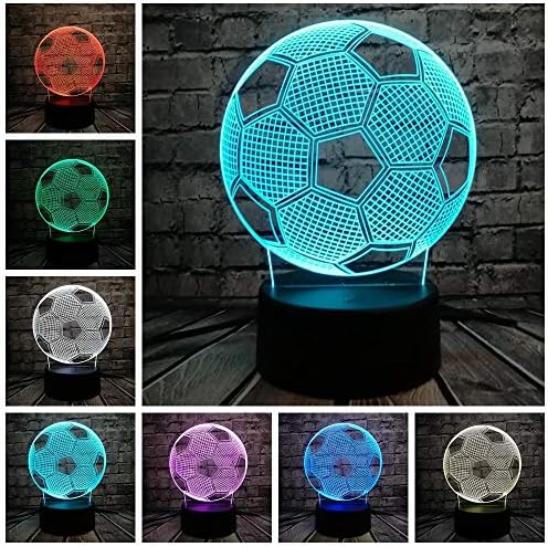 XDG Спортен Футбол Във форма на Футбола LED 3D Лампа Докосване на Дистанционното Управление лека нощ Многоцветен