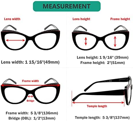 Eyekepper 5-pack Очила За четене Женски С Блестящ Дизайн Cateye Readers