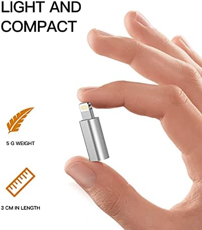 3 опаковки, Съвместим адаптер Lightning към конектора Micro USB Съвместим с Iphone 12 11 pro max mini xs xr x