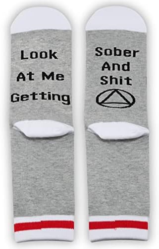 JNIAP 2 Чифта чорапи за Бгв AA Подаръци Анонимни алкохолици Виж как аз Трезвею, и, по Дяволите , Подарък за Нови Начинания