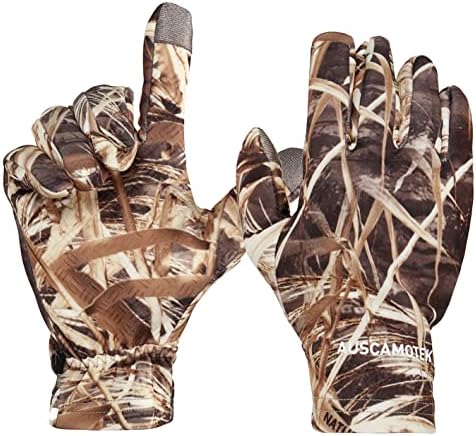 Камуфляжные ръкавици AUSCAMOTEK за Лов на патици за Мъже, с Пръсти, с Докосване на екрана