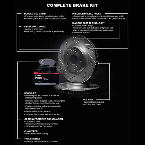 Комплект задните спирачки и ротори R1 Concepts | Задни накладки| Спирачни дискове и накладки | накладките и ротори