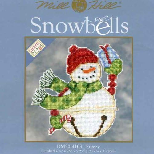 Коледен Орнамент снежни топки Мил Хил от Деби Mamm, Комплект за Бродерия на кръстат бод със Стъклени мънистен Freezy