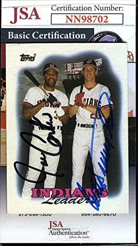 Джо Картър Кори Шнайдер Автограф на генералния директор на JSA 1988 Topps С автограф от ръката - Бейзболни