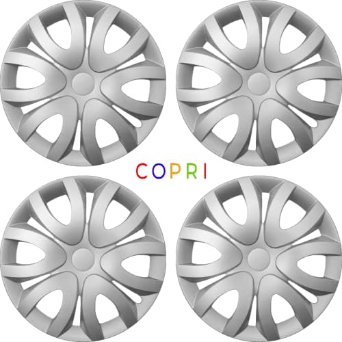 Комплект Copri от 4 Джанти Накладки 15-Инчов Сребрист цвят, Защелкивающихся На Ступицу, Подходящ за Renault