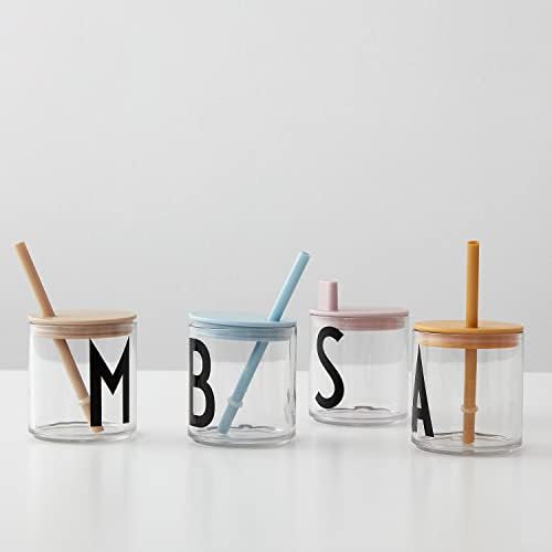 Дизайнерски чаши Tritan Dinnerware с букви за деца И доене на 6 Унции | Детско стъкло, разработен в Дания за хранене
