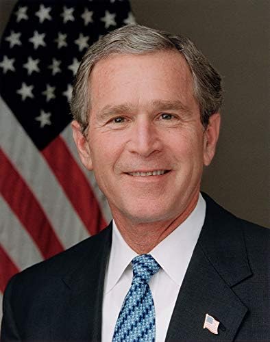 Джордж У. Снимка на Буш - Историческо произведение на изкуството, 2003 година - Портрет на Президента на САЩ - (4 x 6) - Полуглянцевый