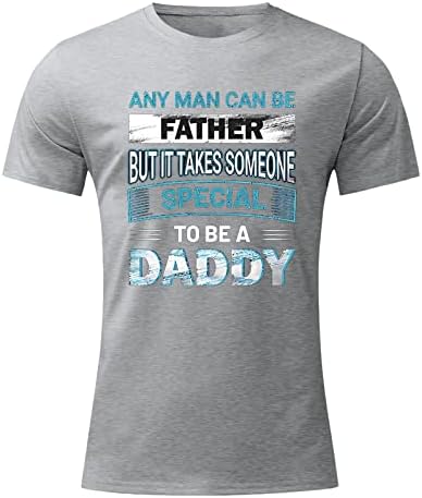 Bmisegm Летни Ризи Голям и Висок размер, за Мъже, Мъжки Пролетно-Летни Ризи на баща Ден, Ежедневни Ризи с Надпис в Ретро