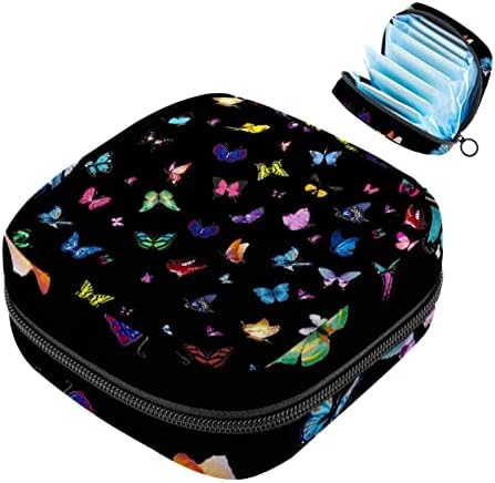 Пъстра Малка Пеперуда Чанта за Менструация, Чанта За Съхранение на Хигиенни Кърпички, Пътни Тампони, Чанта за Събиране