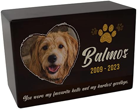 Обичай Урни на паметта за домашни любимци Royal Matter за кучета, Дървена кутия за Прах на домашни любимци със