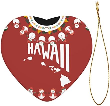 Хавайските Острови Коледна Украса Сърцето Керамични Окачен Украшение Празнични Украси