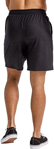Спортни къси панталони от Джърси с хлопковыми джобове Hanes Men ' s Originals, 7 инча