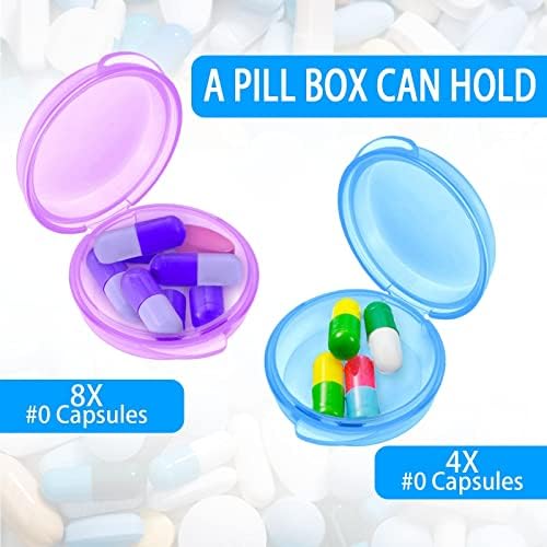 6 Опаковки, Малка Кутия-Органайзер за таблетки в Контейнер за таблетки за Пътуване, Преносим Ежедневна Мини-Калъф за хапчета,