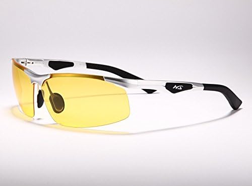 Lorsoul Мъжки Жълти Слънчеви очила за Нощно виждане с поляризация HD За шофиране