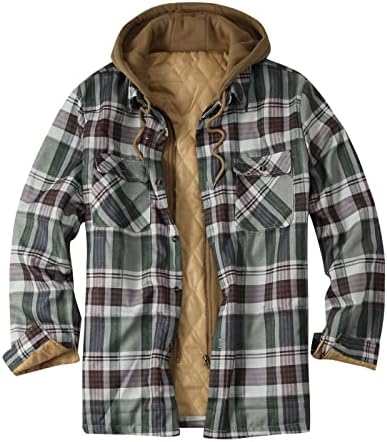 BEUU Каре якета, Ризи за мъже, Зимата на Топло палто с памучна подплата, качулка, копчета, Свободна и Ежедневни Връхни