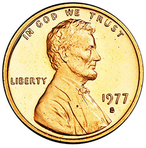 Цент Памет Линкълн Проба 1977 г., избраният от монетния двор на САЩ, без да се прибягва