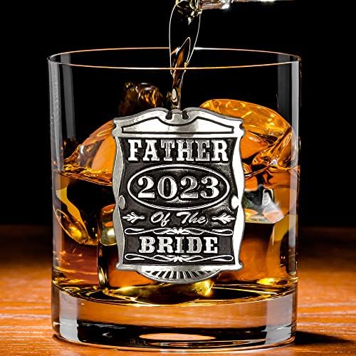 Чаша за бащата на булката Преводачи Pewter Company 11 грама, Старомодна Чаша за уиски с камъни, Персонализирана В
