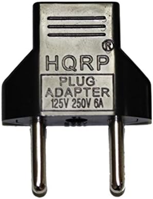 Адаптер за променлив ток HQRP 6, Съвместим с калкулатор Canon AC-370 TEAD-28-060240U P23-DH P11-DH, Адаптер захранващия кабел [е в списъка на UL] + Евроразъемный адаптер