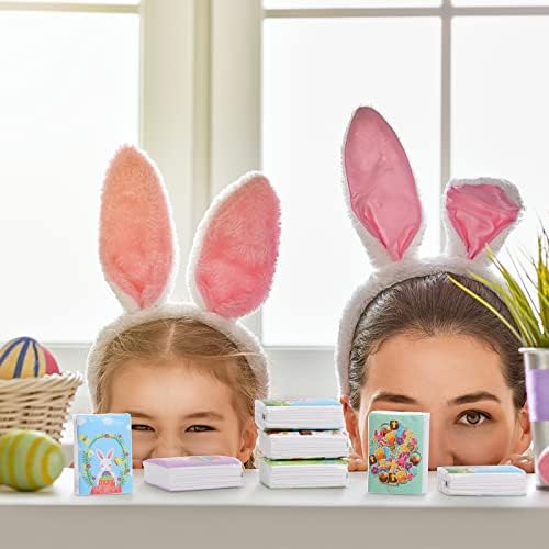 30 Опаковки Великденски Джобни Кърпички за лице Happy Easter Мини-Салфетки Бели Пътни Кърпички За Лице с Великден Модел
