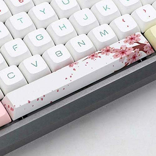 Капачка за комбинации Mugen Custom White Pink Cherry Blossom 6.25 u с интервал за превключватели Cherry MX - Подходящ за повечето механични игри клавиатури - с съемником капачка за комбина?