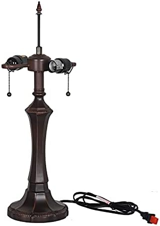 Подмяна на основание Настолна лампа Capulina Тифани за 16-18 см Височина на Стълба Абажура 24 инча Основа от Смола с Бронзов покритие