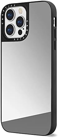 Огледален калъф Casetify Magsafe, който е съвместим с iPhone 13 Pro - Сребристо на черно
