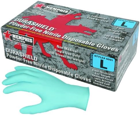 Ръкавици за еднократна употреба MCR Safety 6001S DuraShield Икономично промишлено клас без нитрилового прах